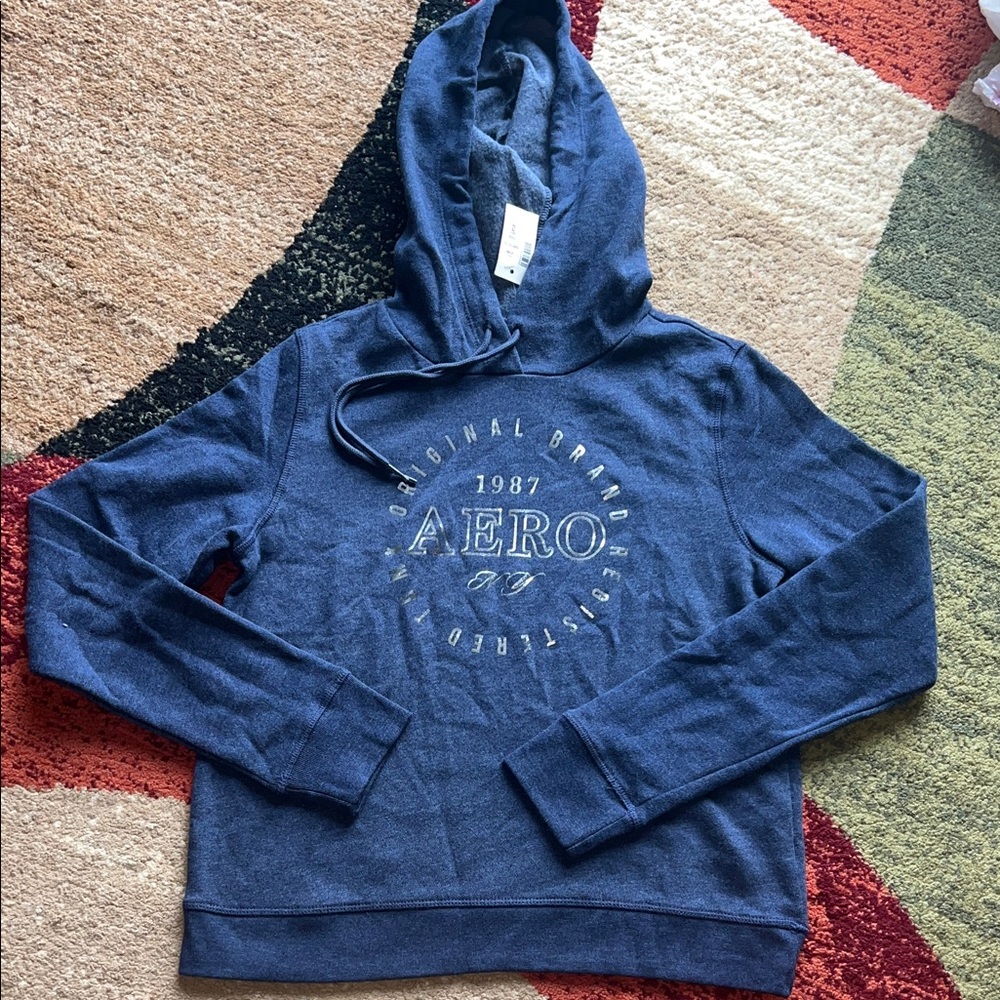 Aeropostale Blue Graphic Hoodie